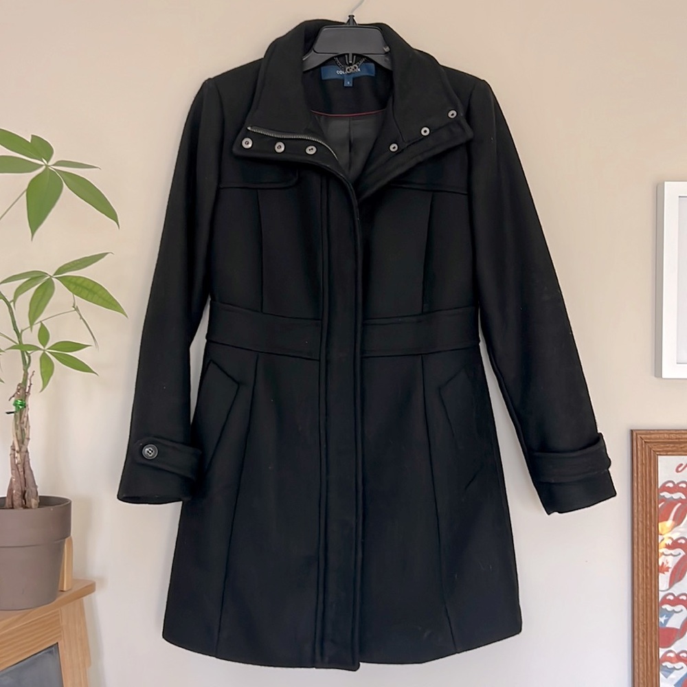 COLE HAAN Wool Blend Coat